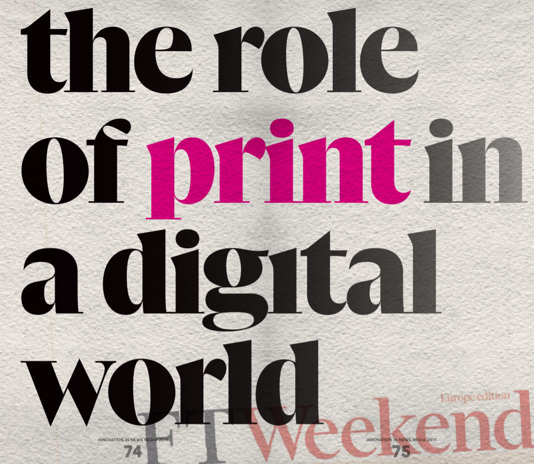 THE ROLE OF PRINT IN A DIGITAL - Innovation