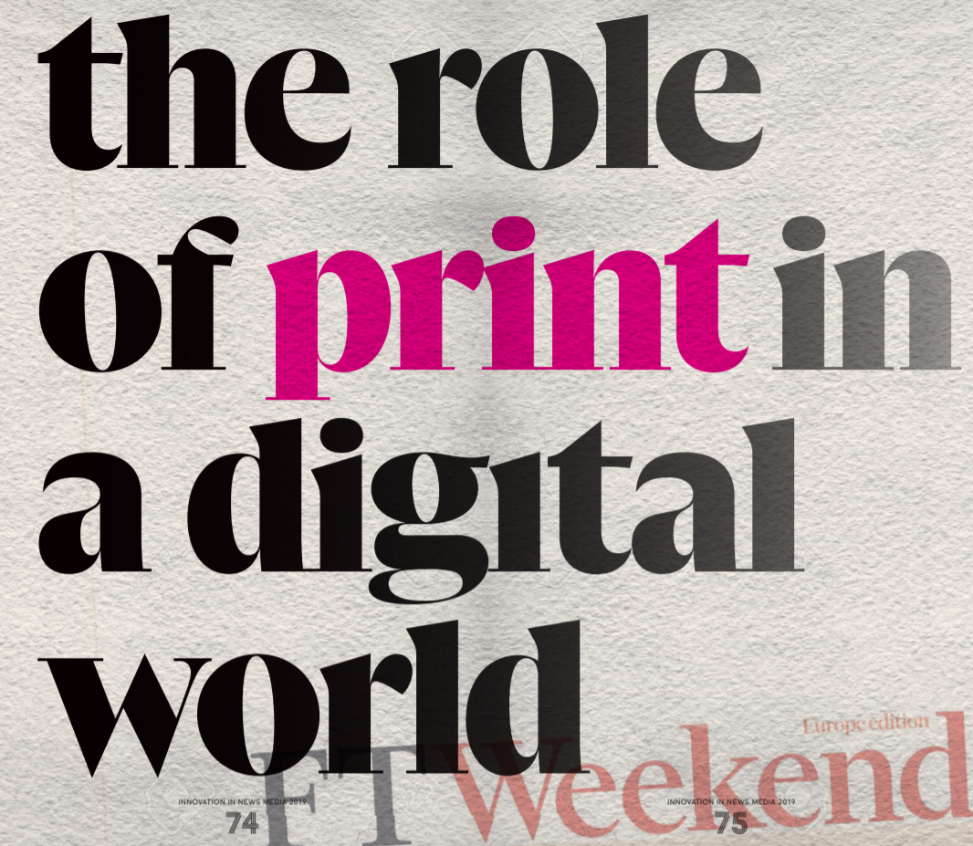 THE ROLE OF PRINT IN A DIGITAL WORLD - Innovation